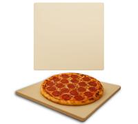 Reliapart Pizza Stone 33x33cm for Oven and BBQ, Square Cordierite Baking Stone with 1cm Thickness, Max Temp 800°C Ideal for Crispy Pizza, Bread, Cookies and More, for Ovens, Grills, Pizza Ovens
