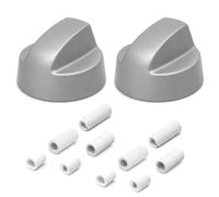 Reliapart Silver Control Knob With Five Adapters for Russell Hobbs Kenwood Electra Ovens - Pack of 2
