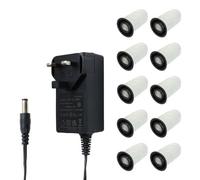 Reliapart Uk Plug Battery Charger & 10X Dust Pods For Numatic Nq100 Quick 915269/915242