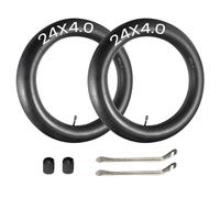 Relibupdater 2-Pack 24x4.0 Fat Bike tire Inner Tube AV 32mm Schrader Valve 24" Fat Tubes Compatible with E Fat Bike Mountain Bike 24 x 3.50 24x3.60 24x3.80 24 x 4.0 Electric Bike Bicycle Tat Tubes