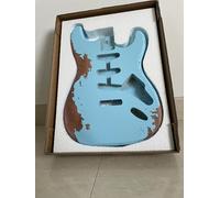 Relic Electric Guitar Body Stratocaster Style Nitro Top Alder Wood DIY Guitar Body S-S-S pickups Heavy Relic Guitar Body Blue