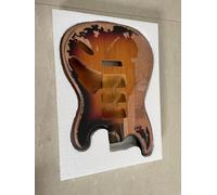 Relic Electric Guitarr Body H-S-H Stratocaster Style Nitro Top Alder Wood Guitarr Body DIY Heavy Relic Guitarr Body 3 Tone Sunburst