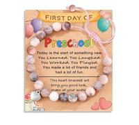 Relief Bracelets,Natural Stone Healing Crystal Bracelet with Card,Birthday Gifts for Women Bracelet Adjustable Beads Bracelet Ladies Christmas Good Luck Friend Female Her Gifts (Preschool)