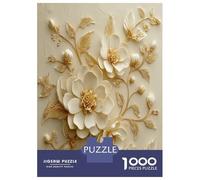 Relief Floral Decorative Elements 1000 Piece Jigsaw Puzzle 1000pc Jigsaw Puzzle Set for Adults for Home Relaxation 52x38cm/1000pcs