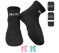 Relief Genius Cold Therapy Socks with Reusable Gel ice Packs - Achieve Relief from Sprains, Muscle Pain, Bruises, Swelling, Edema, Chemotherapy, Arthritis, Post Partum Foot- 2 pcs (Small/Medium)