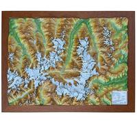 Relief Matterhornregion klein 1:150.000 mit Holzrahmen