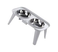 Relief Raised Dog Bowl, Stainless Steel Feeder for Large Dogs, Raised Bowl for Home