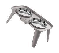 Relief Raised Dog Bowl, Stainless Steel Feeder for Large Dogs, Raised Bowl for Home