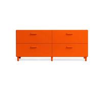 Relief Relief low dresser with legs 123x46.6 cm orange