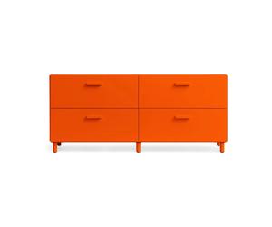 Relief Relief low dresser with legs 123x46.6 cm orange