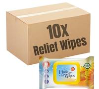 Relief Wipes Bulk Buy Hay Fever Allergy Relief Wipes - Remove Pollen, Dust & Pet Allergens - Natural Peppermint & Tea Tree Oil - Biodegradable Face & Hand Wipes (10 pack)