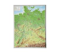 Reliefkarte Deutschland klein 1 : 2 400 000