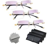 Relieflogix - The Glasses That Change Everything, Relieflogix Auto Focus Glasses, Automatic Adjustment Eye Glass, Automatic Zoom Reading Eyeglasses with Anti Blue Light for Driving, Reading (3PCS)