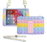 Relieve Stress, Silicone Rainbow Pop Bubble Push Bubble Fidget Toy Silicone Tablet Case for IPad Air Mini 4 5 Pro 10.5" 11" 9.7" Kids Pop It Soft Cover (iPad Mini 1 2 3,Rainbow)