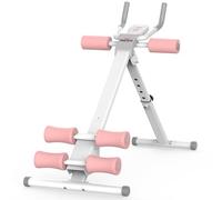 RELIFE REBUILD YOUR LIFE AB Workout Machine Abdominal Trainer Foldable Ab Cruncher Strength Training Equipment for Home Gym 180kg (Pink)
