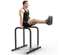 RELIFE REBUILD YOUR LIFE Dip Bars & Parallel Bars Station for Home Gym Adjustable Height Portable Dip Stand Push Up Bars for Calisthenics Chest & Triceps Strength Training Fitness Equipment (Black)