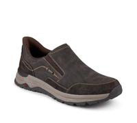 Relife Wide Fit Elasticated Slip-On Shoes - Dark Brown Size 9