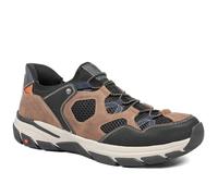 Relife Wide Fit Rugged Slip On Shoes - Brown Size 12