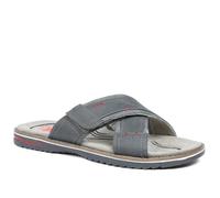 Relife Wide Fit Slip On Sandals - Navy Size 9