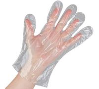 Relifeel Pack of 100 Disposable PE Gloves Polyethylene Multi-Purpose Work Safety Food Catering Cleaning - One Size Fits All (Clear)