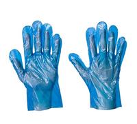 Relifeel Pack of 100 Disposable PE Gloves Polyethylene Multi-Purpose Work Safety Food Catering Cleaning - One Size Fits All (Blue)