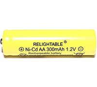 RELIGHTABLE 300mAh AA NiCd 1.2v Rechargeable Batteries Garden Solar Ni-Cd Light LED K (Pack of 6)