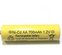 RELIGHTABLE 700mah AA NiCd 1.2v Rechargeable Batteries Garden Solar Ni-Cd Light LED S (Pack of 6)
