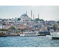 Religion Blue Mosque 300 Pieces in Cardboard Box Puzzle Pieces in Resealable Bag 38x26CM