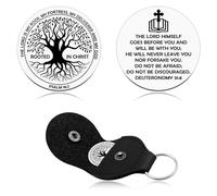 Religion Gift for Women Men Pocket Hug Token Bible Verse Gift for Friend Christian Challenge Coin Birthday Christmas Graduation Present Inspirational Keychain Double Sided Message Engraved