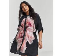 Religion Hidden Pink Floral Tunic Black Multi 8