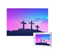 Religion Jigsaw Puzzles for Adults 1500, Cross Puzzles for Adults Wooden, Funny/Difficult/Impossible/Challenging Decompression Games, As a Birthday and Holiday Decor Gift for Women and Men M-430
