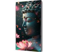 Religion Paint by Numbers for Adults 40x80cm,Buddha Painting by Numbers Kits Children Beginner, DIY Canvas Adult Crafts Oil Painting with Paint Brushes Acrylic Pigment Drawing Paintwork Framed LE-564