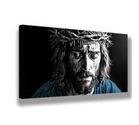 Religion Paint by Numbers for Children Beginners, Painting by Numbers for Kids 6-12, DIY Color Canvas Oil Painting Kits with Acrylic Paint Brushes for Home Room Decor, 14x28inch Jesus,Frameless,1538-W