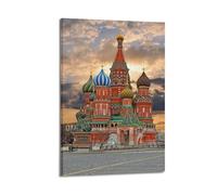 Religion Russian Orthodox Vintage Saint Basil's Cathedral Architecture Decorative Painting Canvas Wall Posters And Modern Family Bedroom Decor 12x18inch(30x45cm)