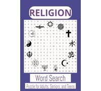 Religion Word Search Puzzle Book: Word Searches with Easy to Read Print about Religion | 6 x 9 inches | 110 pages | 50 + Puzzles … Gifts for Vacations, Holidays, Free Times, Brain Exercise.