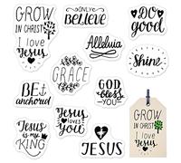 Religion Words Clear Stamps for Card Making Decoration and Scrapbooking Supplies, Jesus Blessing Words Transparent Rubber Stamps for Paper Card Photo Album Crafting Supplies