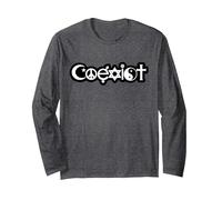 Religions Coexist Peaceful Unity Interfaith Religious Long Sleeve T-Shirt, Adult Unisex, Dark Heather Grey, XX-Large