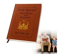 Religious and Spiritual Learning Books, Scripture Quran Study Devotional Guide for Revert Beginner, Travel Home Church Prayer Men Adults Grandparents (Orange-1pc)