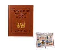 Religious And Spiritual Learning Books, The Quran Journeys With Simple And Illustrated, Scripture Devotional Guide For Revert Beginner Church Prayer Travel Home Men Adults Grandparents