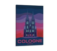 Religious Architecture Retro Germany Cologne Cathedral Decorative Painting Canvas Wall Posters And Modern Family Bedroom Decor 16x24inch(40x60cm)