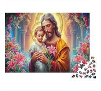 Religious Art Inspired 1000 Pieces Icon Jigsaw Puzzle for Adults Paper Brain Training Educational Icon Puzzle Family Stress Relief 52x38cm/1000pcs