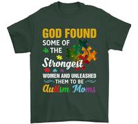 Religious Autism Mom Autistic Mum God ASD Mens T-Shirt 100% Cotton Forest Green XL