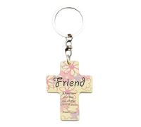 Religious Bag Charm,Jesus Wood Keyring with Bible Verse - Religious Bag Charm for Purse Handbag Wallet Car Luggage Travel School Church Party Birthday Graduation Easter Prayer