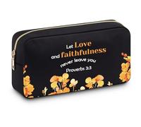 Religious Bags for Women Faith Inspirational Christian Gifts for Friend Motivational Religious Makeup Bag Spiritual Encouragement Presents for Mum Sister Colleague Daughter Travel Cosmetic Pouch