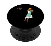 Religious Basketball Jesus Christian Humor Three Point Shot PopSockets Adhesive PopGrip