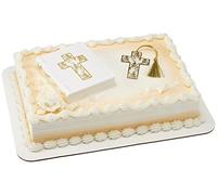Religious Bible and Cross Cake Topper Multi