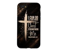Religious Bible Verse Cross Christian Philippians 4:13 Case for iPhone SE (2020) / 7/8