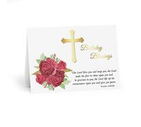 Religious Birthday Blessing Card - Handcrafted in the UK - Faith-Inspired Design - 6 x 8 Inch - Sustainable Materials