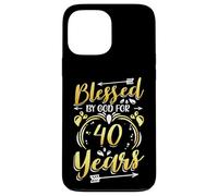 Religious Blessed By God For 40 Years Happy 40th Birthday Case for iPhone 13 Pro Max