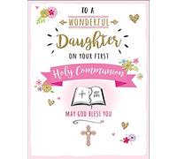 Religious Card Communion Daughter - 8 x 6 inches - Piccadilly Greetings